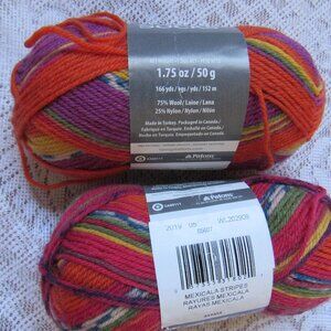 Lot of 2 balls Patons Kroy Socks, 50g each;